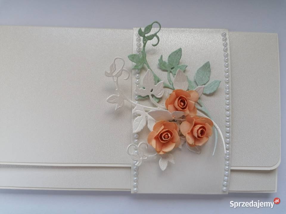 Kartka własnoręcznie wykonana kopertówka ślub śląskie