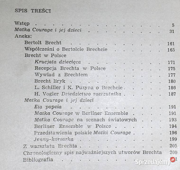 Matka Courage i jej dzieci Bertolt Brecht Rok wydania 1973 Chełm