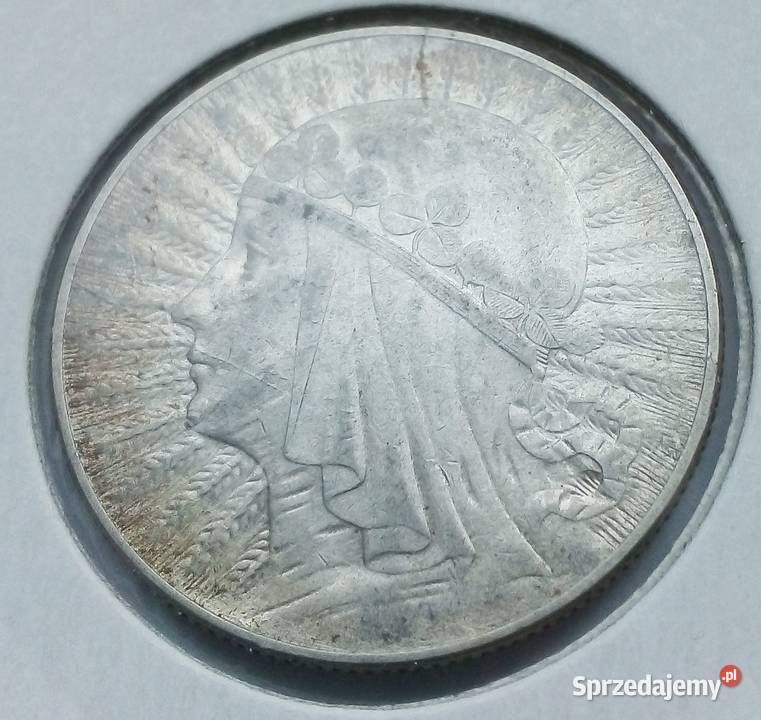 POLSKA5 ZL1933 r SREBRO 750 GŁOWA KOBIETY mazowieckie