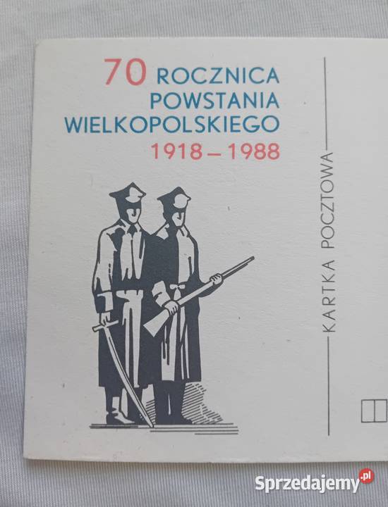 Pocztówka 70 rocznica Powstania Wielkopolskiego Pocztówki i karty telefoniczne Koźminek
