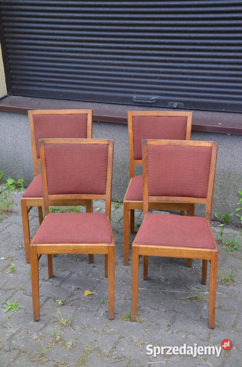 Krzesło PRL na sprężynach, Krzesła drewniane, Stare Meble