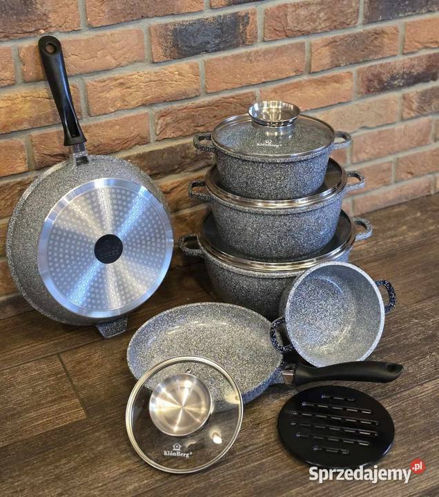 Garnki marmurowe 12 el Garnki i szybkowary Łódź