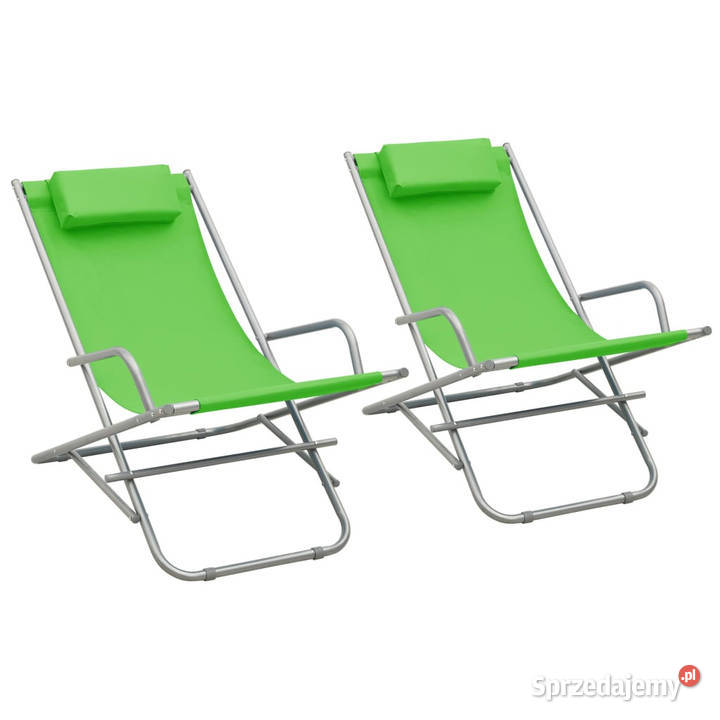 Krzesła bujane 2 stal zielone WM310339 Warszawa
