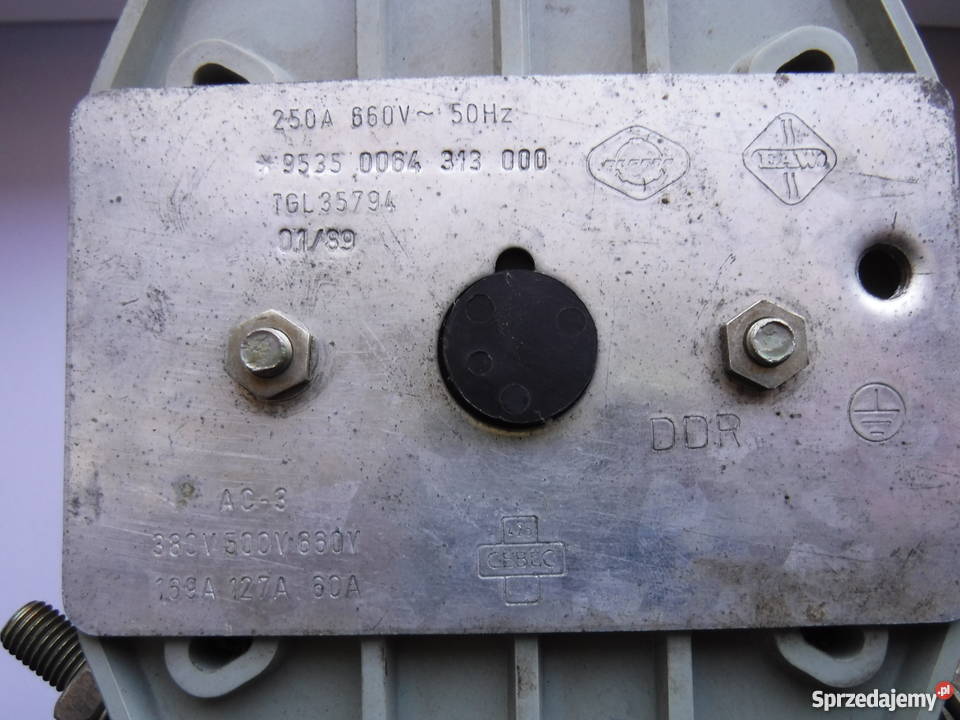 Rozłącznik izolacyjny 250A 660VAC TGL 35794 AC3 Szydłowiec