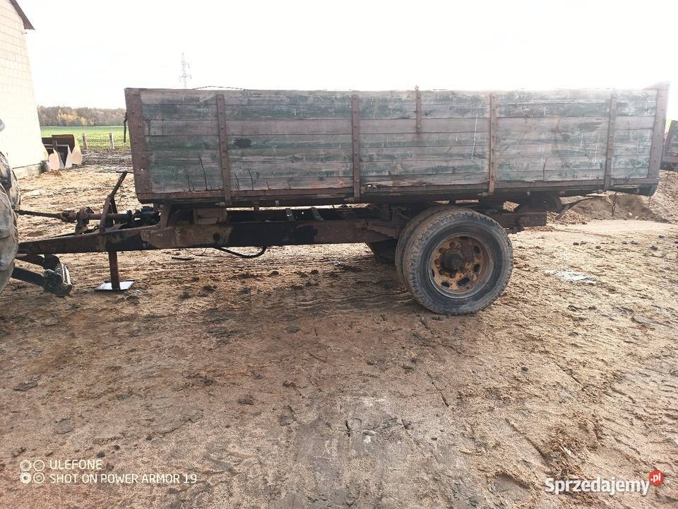 Przyczepa wywrotka 3 strony 2 tłoki mocna rama uszkodzony Przyczepy rolnicze mazowieckie Rostkowo