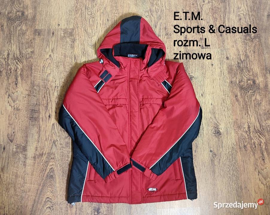 Kurtka zimowa sportowa ETM SportsCasuals rozmiar czerwony małopolskie Jasień sprzedam