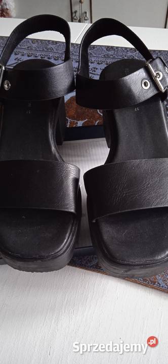 MARKOWE LETNIE SKÓRZANE NA PLATFORMIE inna Damskie wielkopolskie Piła