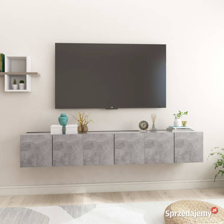 Szafki wiszące pod TV 3 szarość betonu 60x30x30 Warszawa