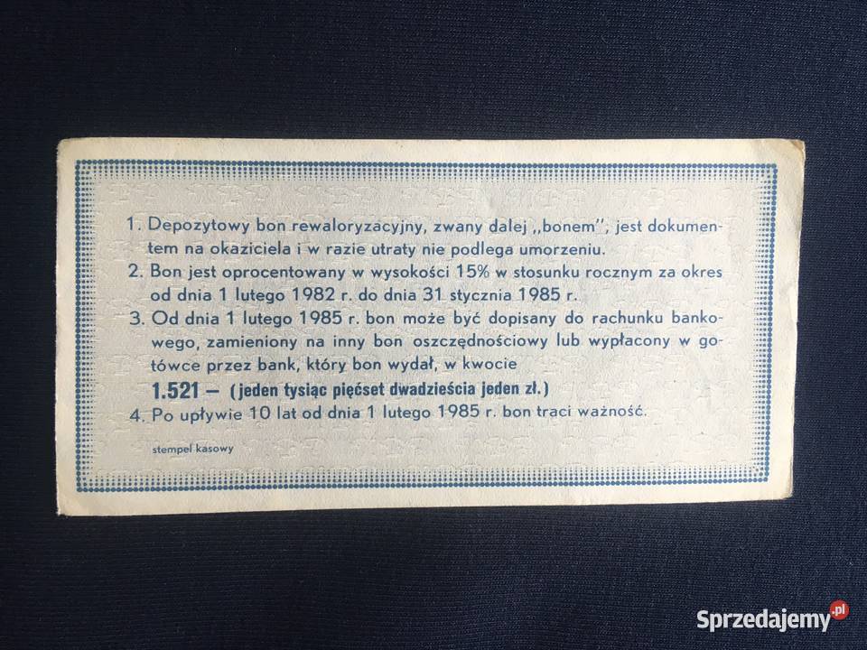 PRL bon depozytowy 1000