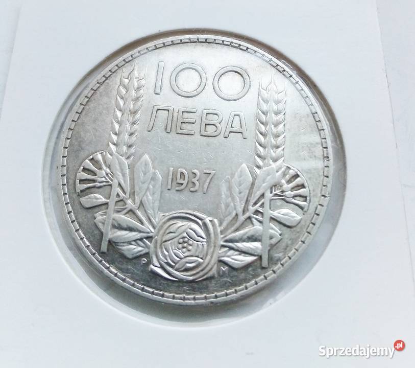 BUŁGARIA100 LEWA1937 r SREBRO 500 BORYS