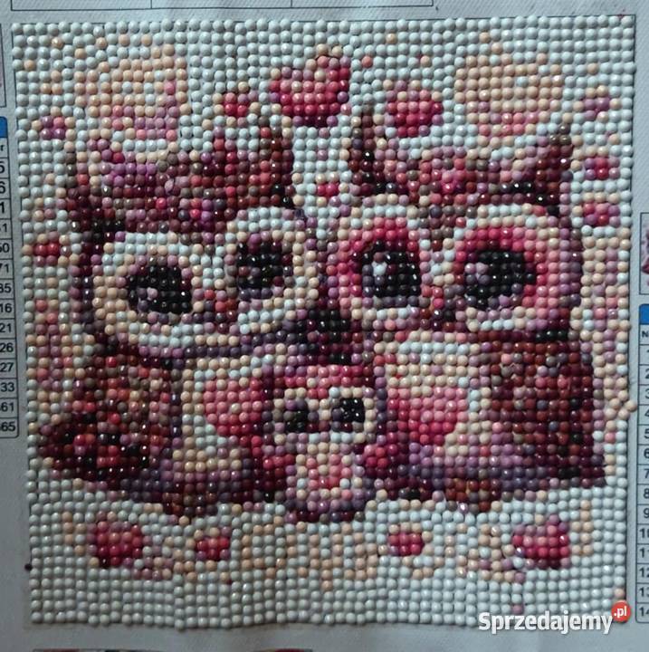 Sowy wykonane haftem koralikowym małopolskie sprzedam