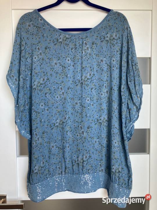 Bluzka tunika cekiny wiskoza Unisono Italy Nisko
