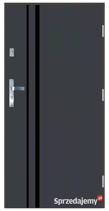Drzwi wejściowe do domu Zewnętrzne GA13 BLACK Ciemniewo