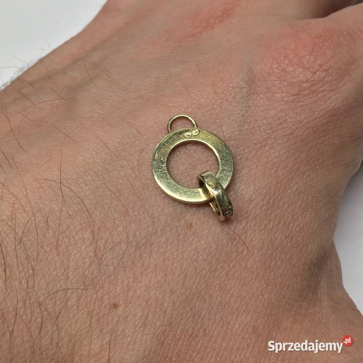 Złoty WISIOREK 585 14K Zawieszka DIAMENTY 004ct Warszawa sprzedam