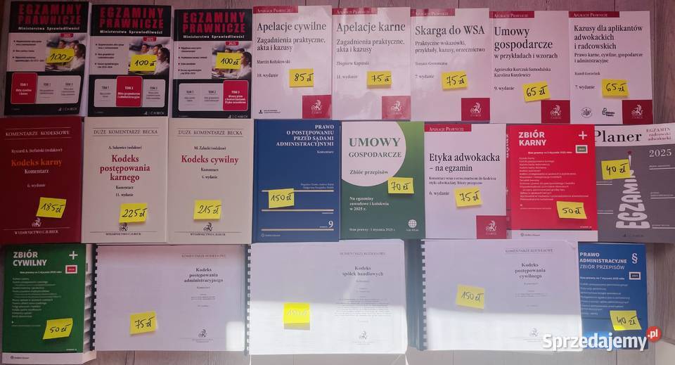 Materiały na egzamin zawodowy adwokackiradcowski dolnośląskie Wrocław sprzedam