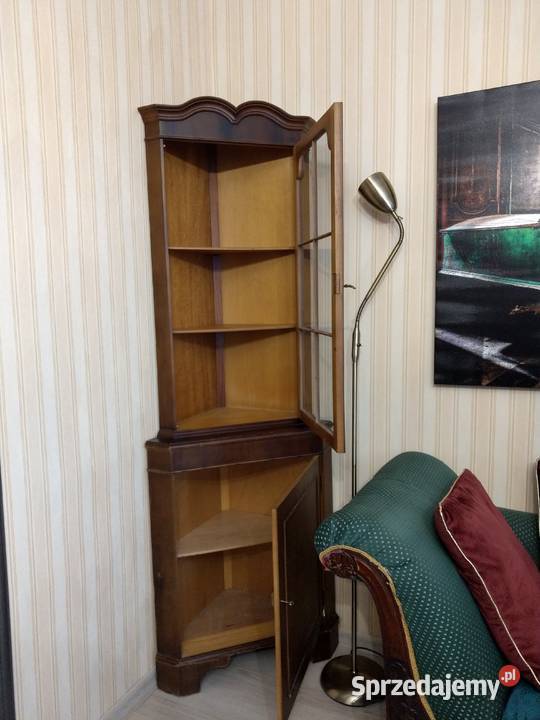 Stylowa drewniana witryna regał Szafy, regały, półki podlaskie Supraśl
