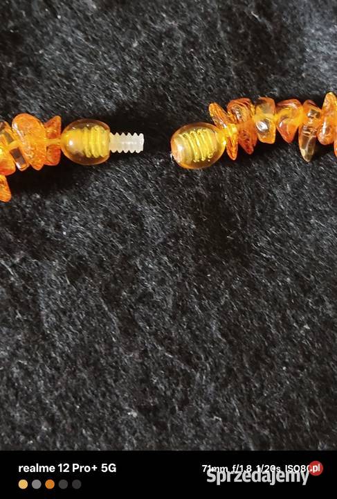 Vintage naszyjnik z naturalnego bursztynu mazowieckie Ostrów Mazowiecka