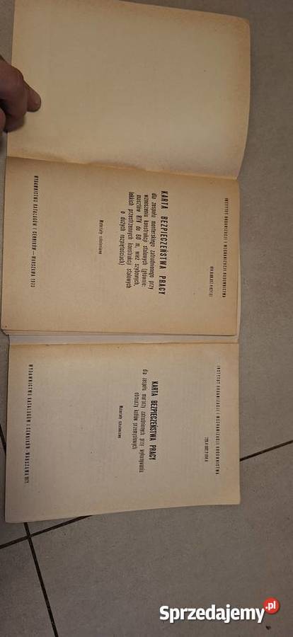 Unikat Instrukcja BHP PRL 1971 Oryginał Antykwariat Piła