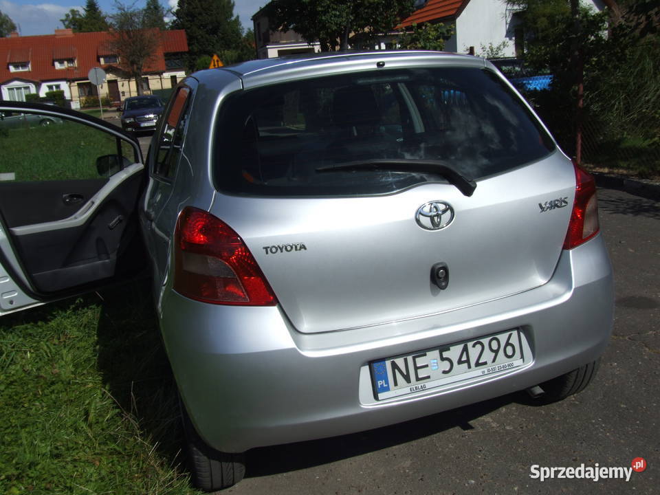 Toyota Yaris 13 2007 Przebieg 148 000 Salon lakier metallic warmińsko-mazurskie Elbląg sprzedam