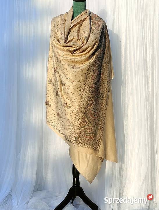 Duży szal orientalny Indie haftowany haft Szczecin sprzedam