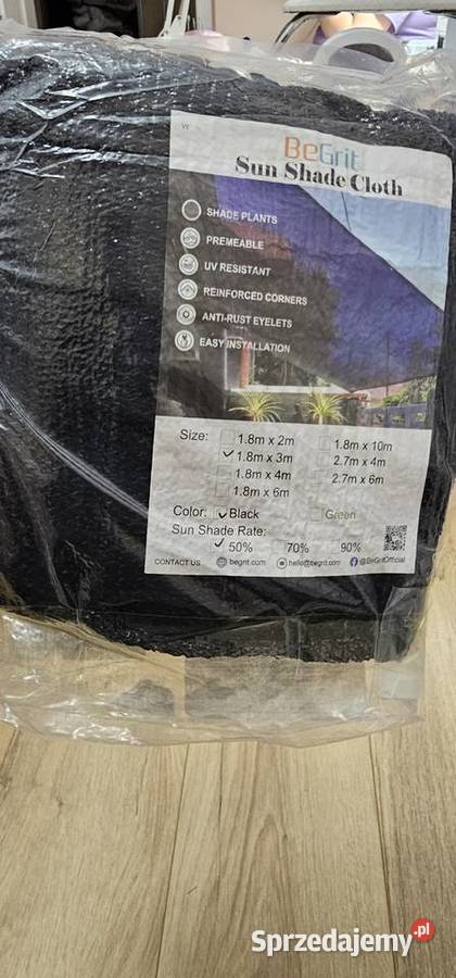 2m x 3m Czarny balkonowy ekran prywatności