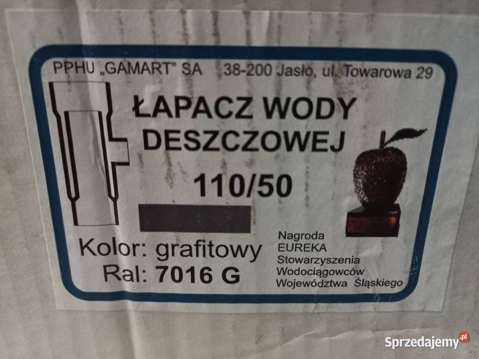 Łapacz wody deszczowej fi 110 PCV lubelskie sprzedam