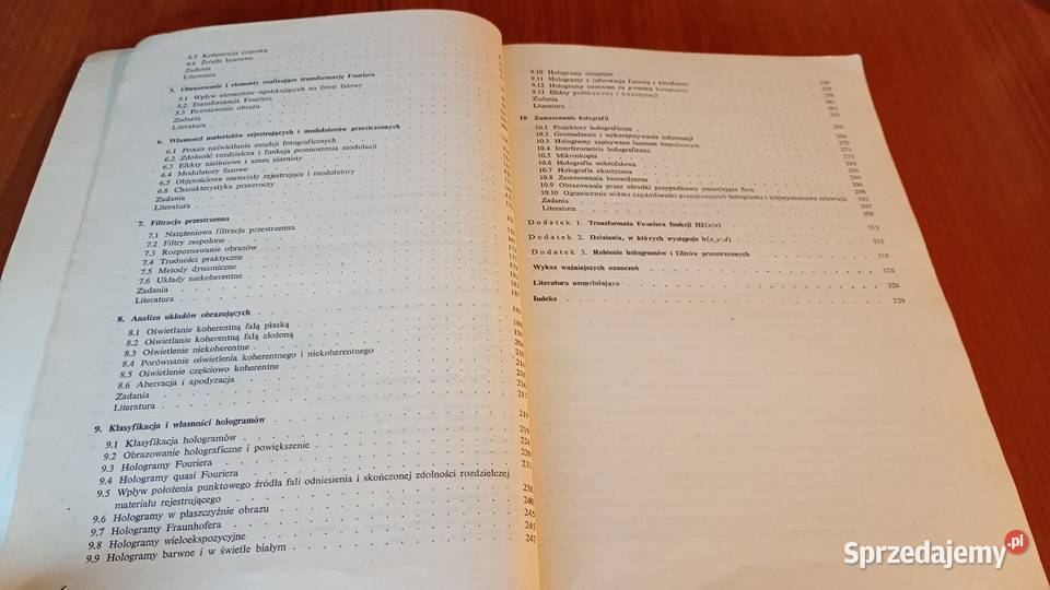 Optyczne przetwarzanie informacji i holografia W Gdańsk sprzedam