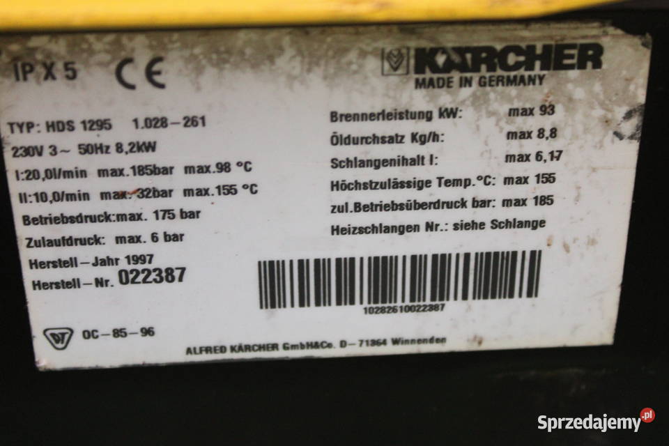 Myjka Karcher HDS 1295 Gwarancja Serwis Wysyłka Radom