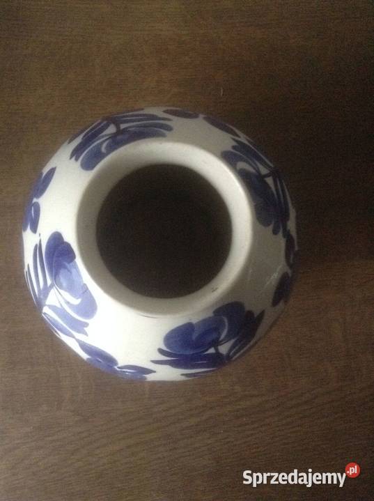 Wazonik fajansowy ręcznie malowany KOŁO lata opolskie Opole
