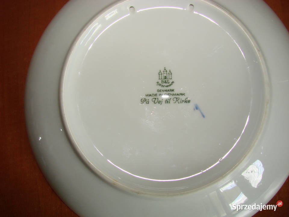 BG kobaltowy talerz świąteczny 1965 pomorskie Pruszcz Gdański