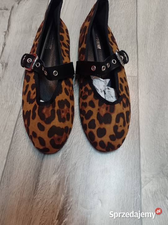 40 Ekskluzywne Panterkowe baleriny wieczorowe z brązowy/beżowy Kraków