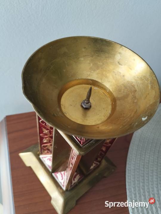 Świecznik ozdobny mosiądz 15 Warszawa