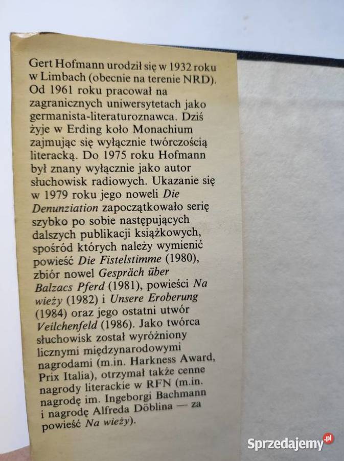 Na wieży Gert Hofmann świętokrzyskie Kielce sprzedam
