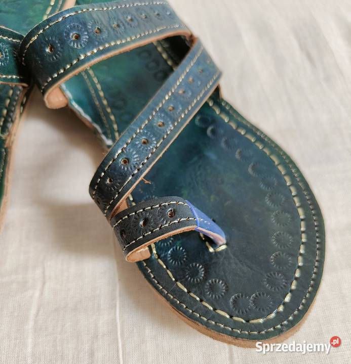 KOHGR2 Skórzane japonki kohalpuri 40 zielone Szczecin