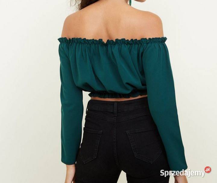 LOOK crop krótki top bluzka hiszpanka 34 XS sprzedam