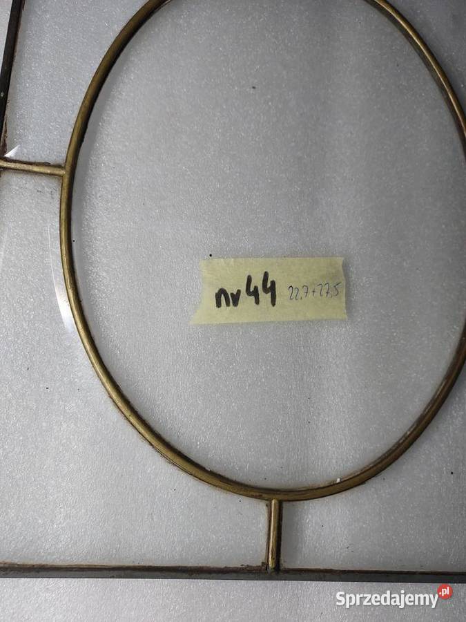 44 Witraż frontu starego zegara szafki szkło Tczew