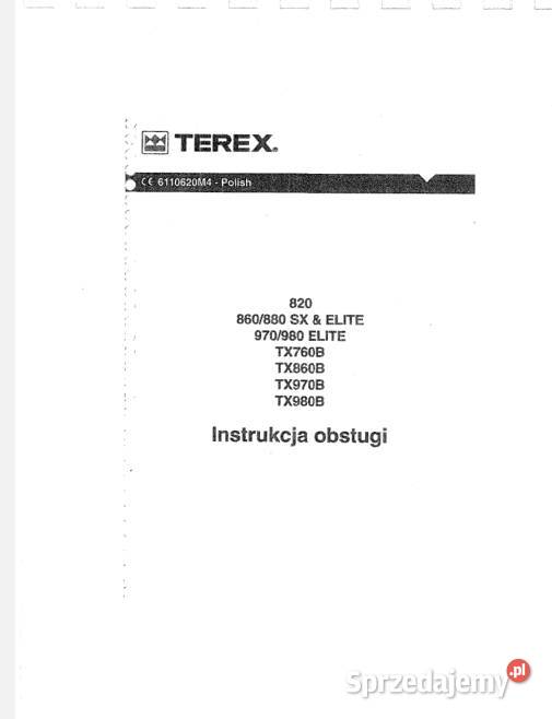 Terex TX 760B Tx 860B Tx 970B Kielce