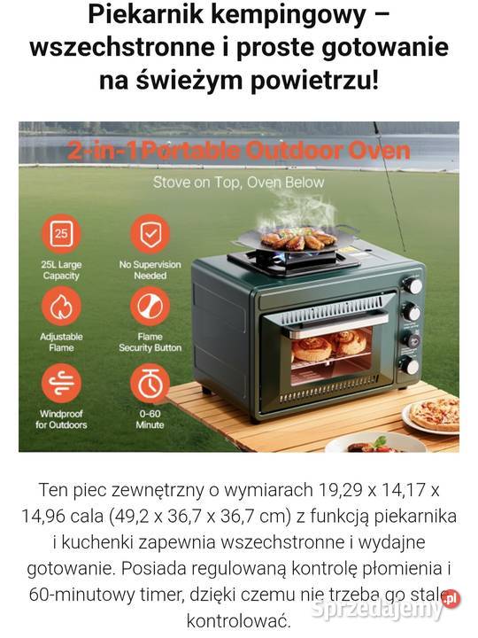 Kuchnia piekarnik gazowy turystyczny mazowieckie Olszewo-Borki sprzedam