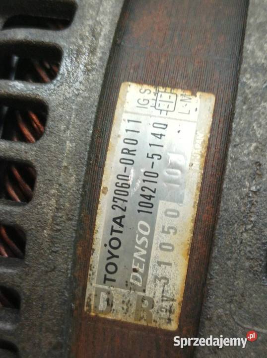 ALTERNATOR 270600R011 20 D4D Toyota Auris I Układ elektryczny silnika