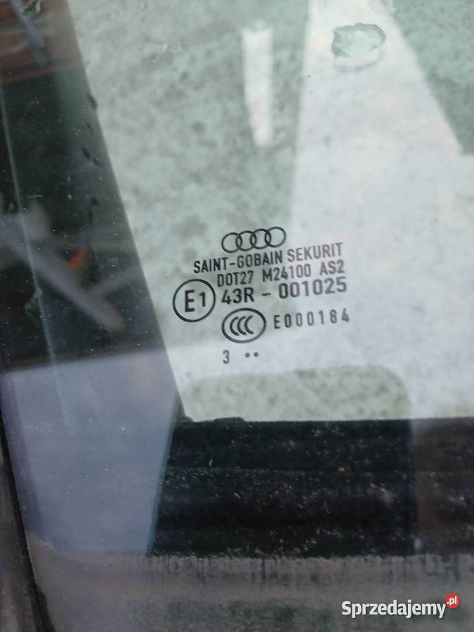 Szyba boczna drzwi prawy przód Audi A4 B6 B7