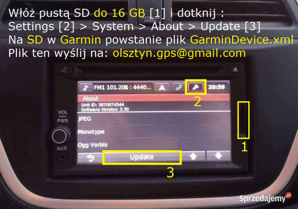 Suzuki Polskie Menu Garmin Fuji Vitara SX4 Swift Olsztyn
