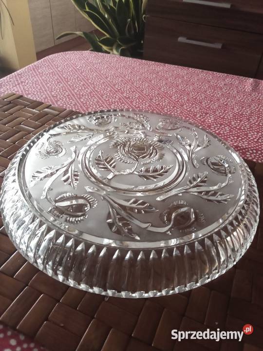 Prl taca szkło osty oset Hortensja art deco Łódź