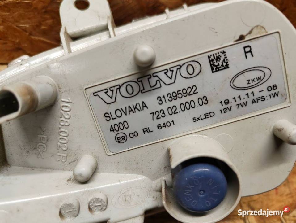 Halogen Lampa DRL Prawy Volvo V40 2012 31395922 osobowe Światła do jazdy dziennej DRL wielkopolskie Pleszew
