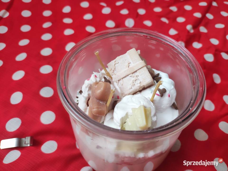 DUŻA Świeca zapachowa 3 knoty w słoiku ciastka Krotoszyn