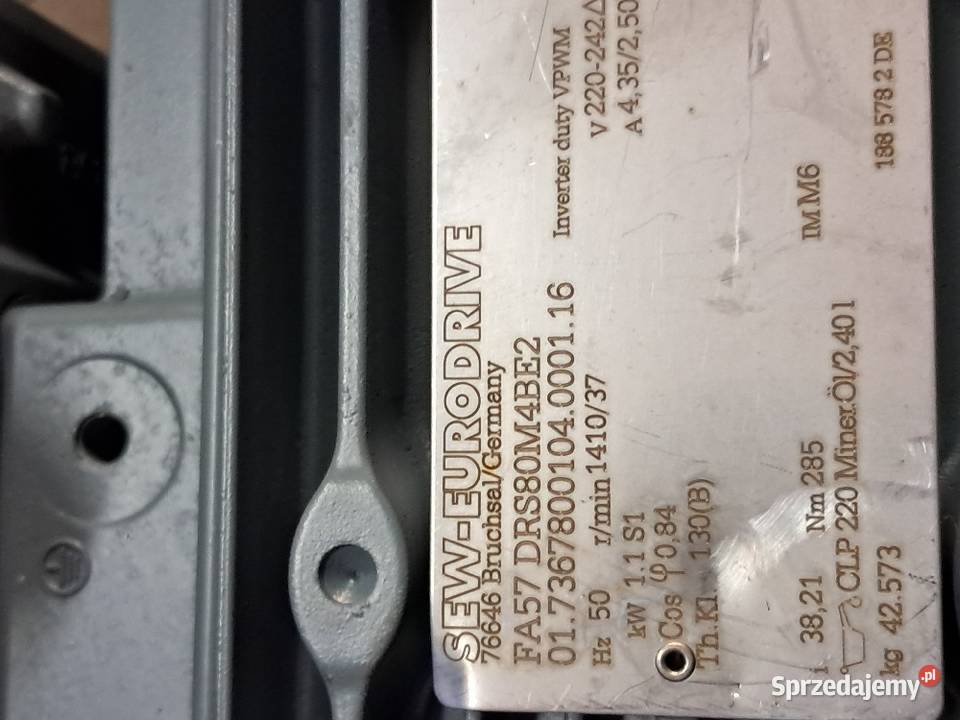 Motoreduktor 11 kW37 obr Leszno sprzedam
