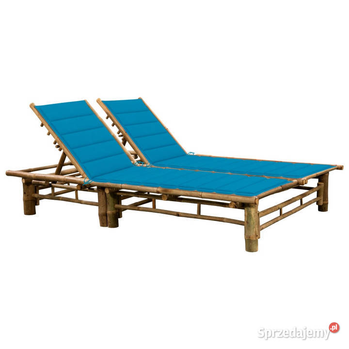 2osobowy leżak z poduszkami bambusowy WM3063949