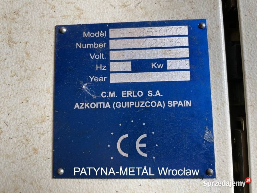 Wiertarka CNC TF 35CNC ERLO sterowanie FAGOR Wrocław