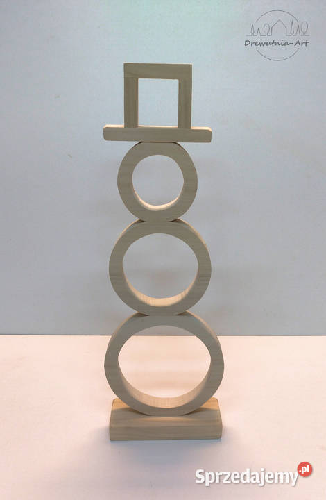 Bałwan drewniana baza do ozdabiania wysokość 40 Łódź