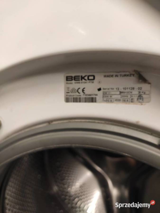 Pralka Beko BEKO WMB 61041 PTM uszkodzona Nakło nad Notecią sprzedam