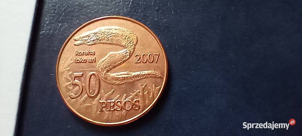 Stare monety 50 pesos 2007 Wyspa Wielkanocna Lesko